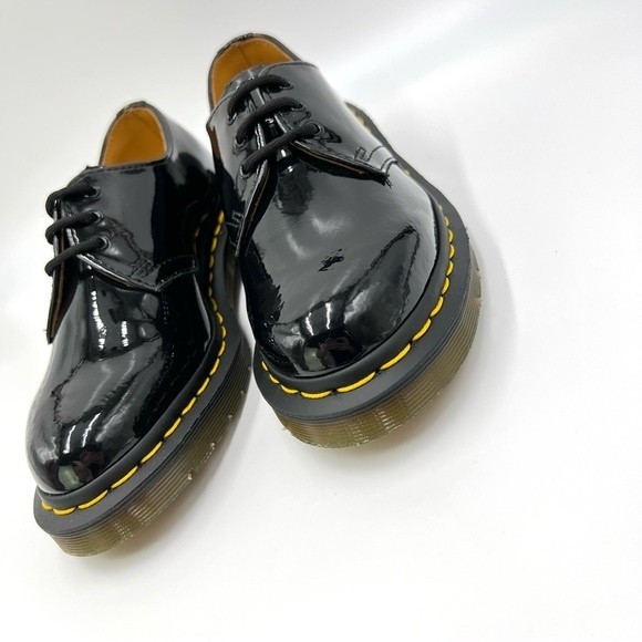 Dr Martens Womens Size 5 Black Patent‎ Lamper 1461 3-Eye Leather Oxfords Shoes - Picture 6 of 15